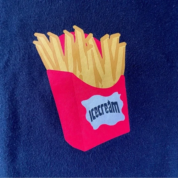 Icecream Billionaire Boys Club Toddler Black T-Shirt with Fries in 4T - Picture 6 of 6